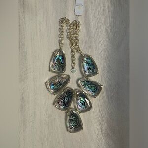 💙💚SUSPENDED ABALONE/GOLD HARLOW💚💙